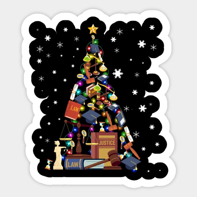 Lawyer Funny Christmas Tree Shirt Ornament Decor Gift Sticker by Antoniusvermeu